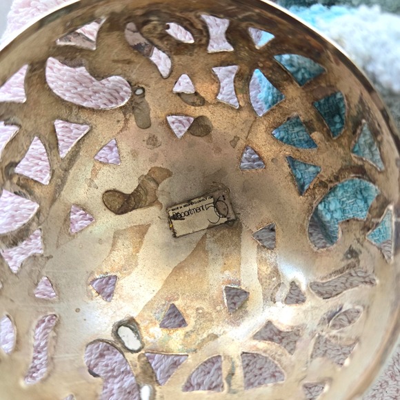 Lenox Vtg. Kirk Stieff Collection Silver Plated Heart Shaped Hinged Trinket Box - Picture 8 of 12